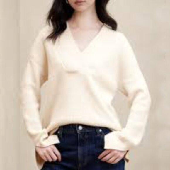 Banana Republic Shawl Collar V-Neck Sweater Size S - Picture 5 of 5